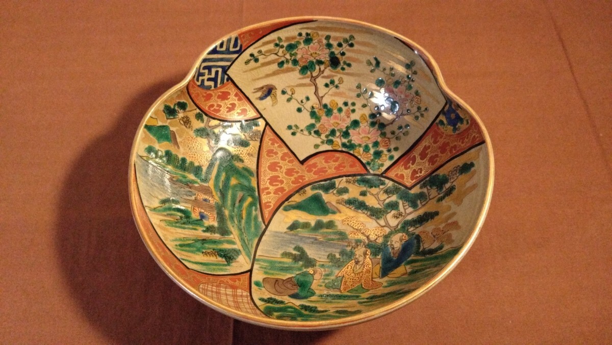 古九谷 九谷焼 赤絵 九谷庄三 九谷谷口 花の図1客 古九谷