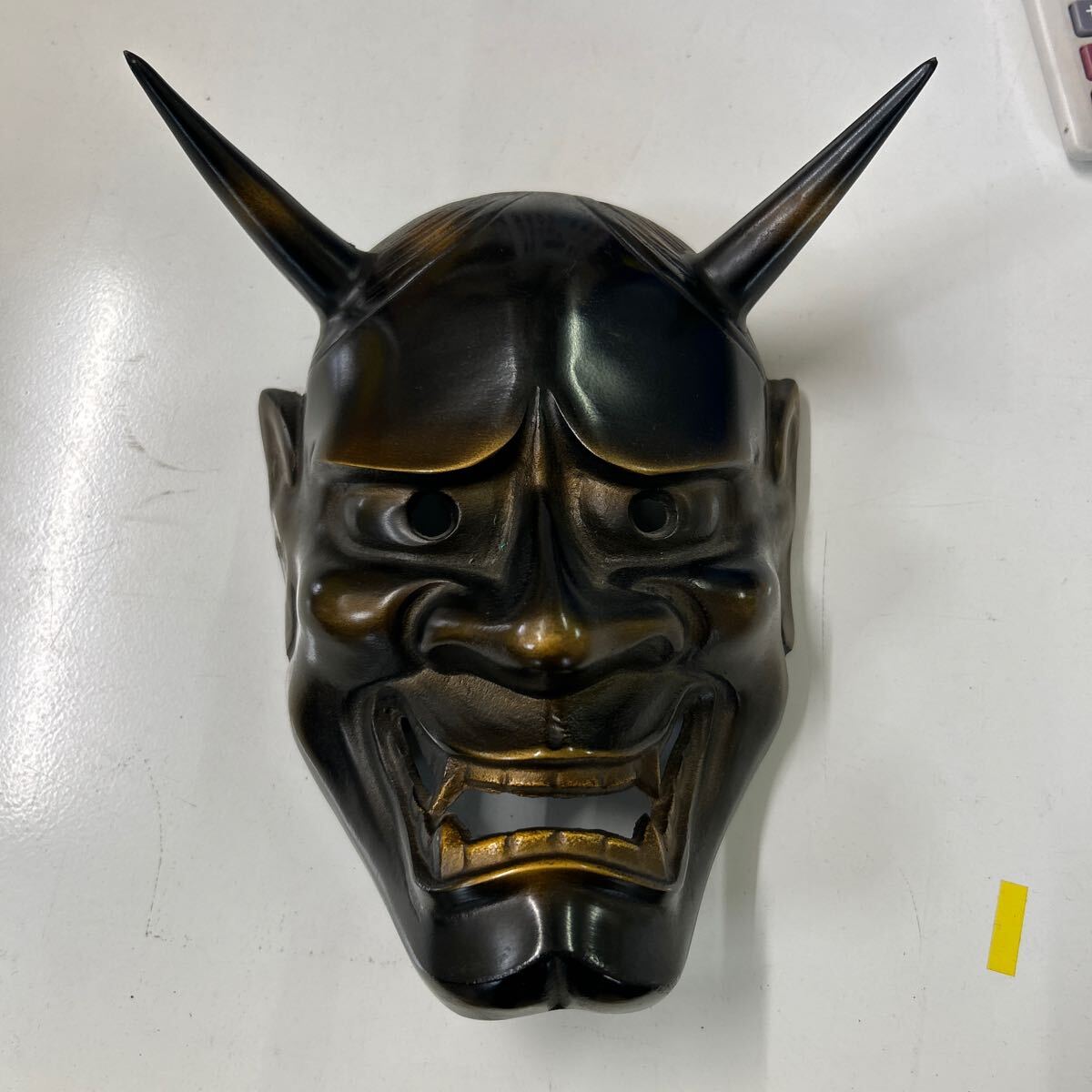 鉄製 般若 お面 はんにゃ 壁掛け インテリア 魔除け 厄除け 般若面 和風 壁