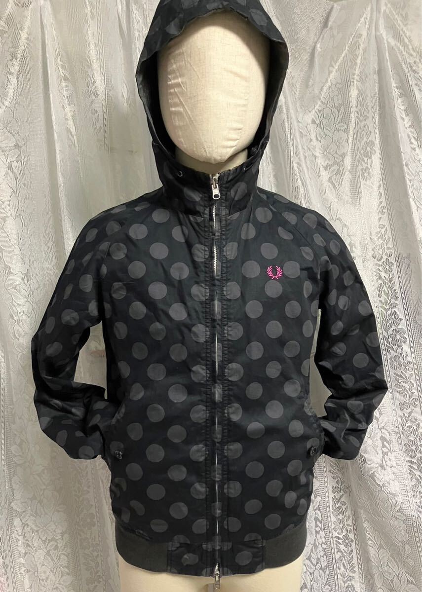 フレッドペリー リバーシブル ブルゾン 水玉 ロゴ刺繍 月桂樹 XL