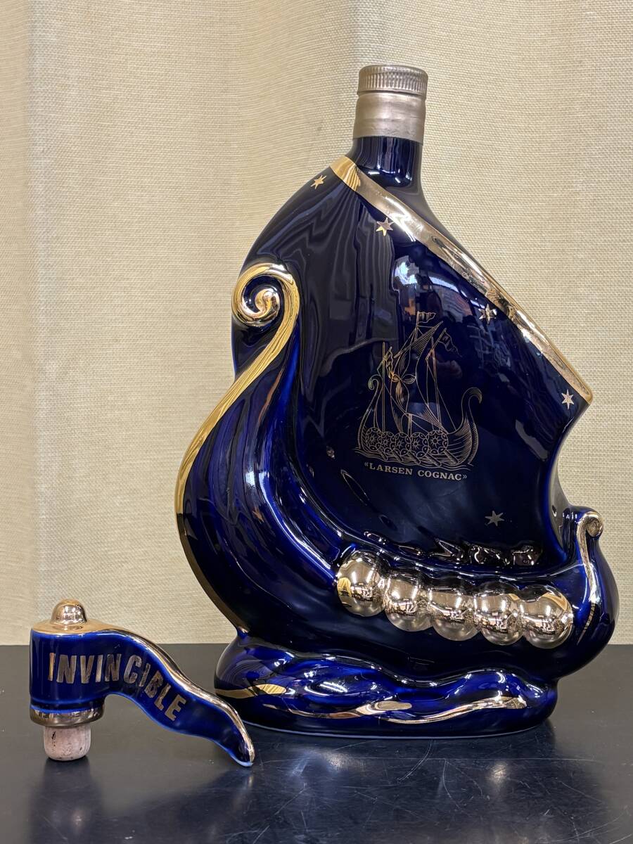 未開栓 古酒/洋酒 ラーセン LARSEN コニャック COGNAC シップボトル 船