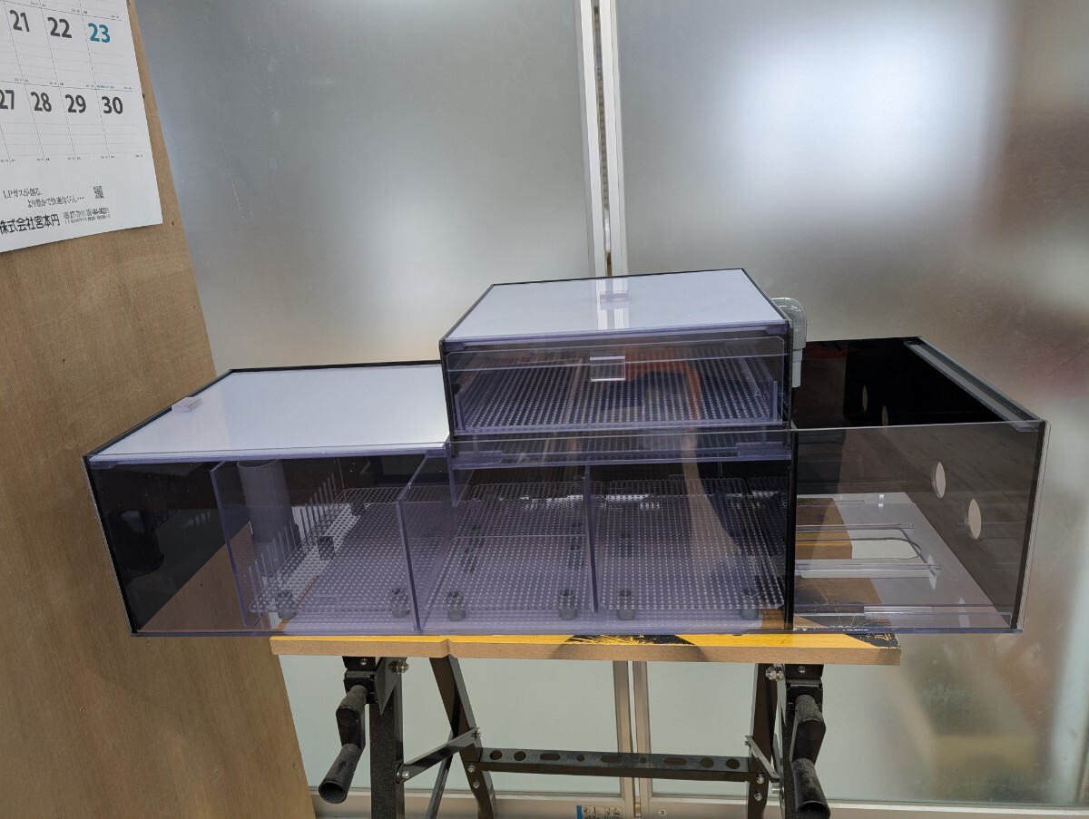 空様専用 120アクリル水槽用 上部フィルター ウールボックス引き出し2
