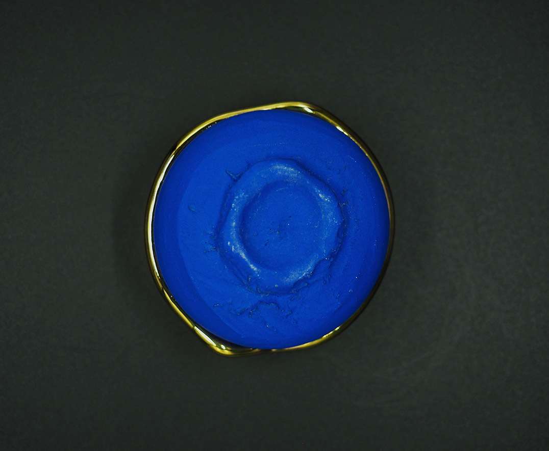 桑田卓郎 メタル ゴールド ブルー ぐい呑 桑田卓郎 メタル ゴールド