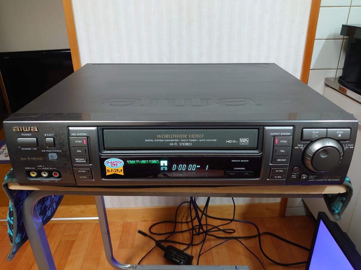 希少 AIWA アイワ VHS ワールドワイドビデオ レコーダー HV-MX100