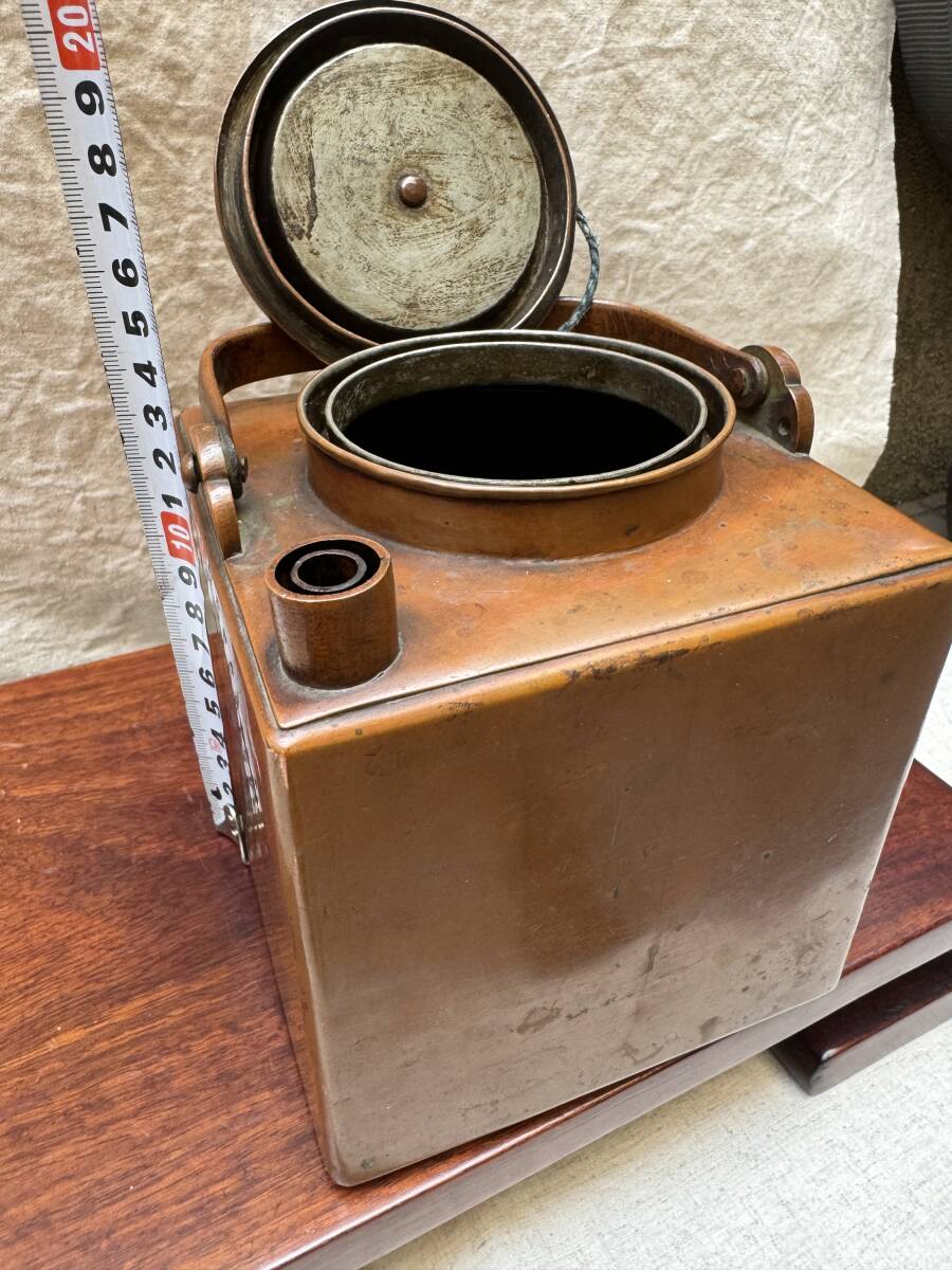 燗銅壺 酒燗器 古銅製 野点道具 検索用 在銘 伝統工芸品 江戸 明治