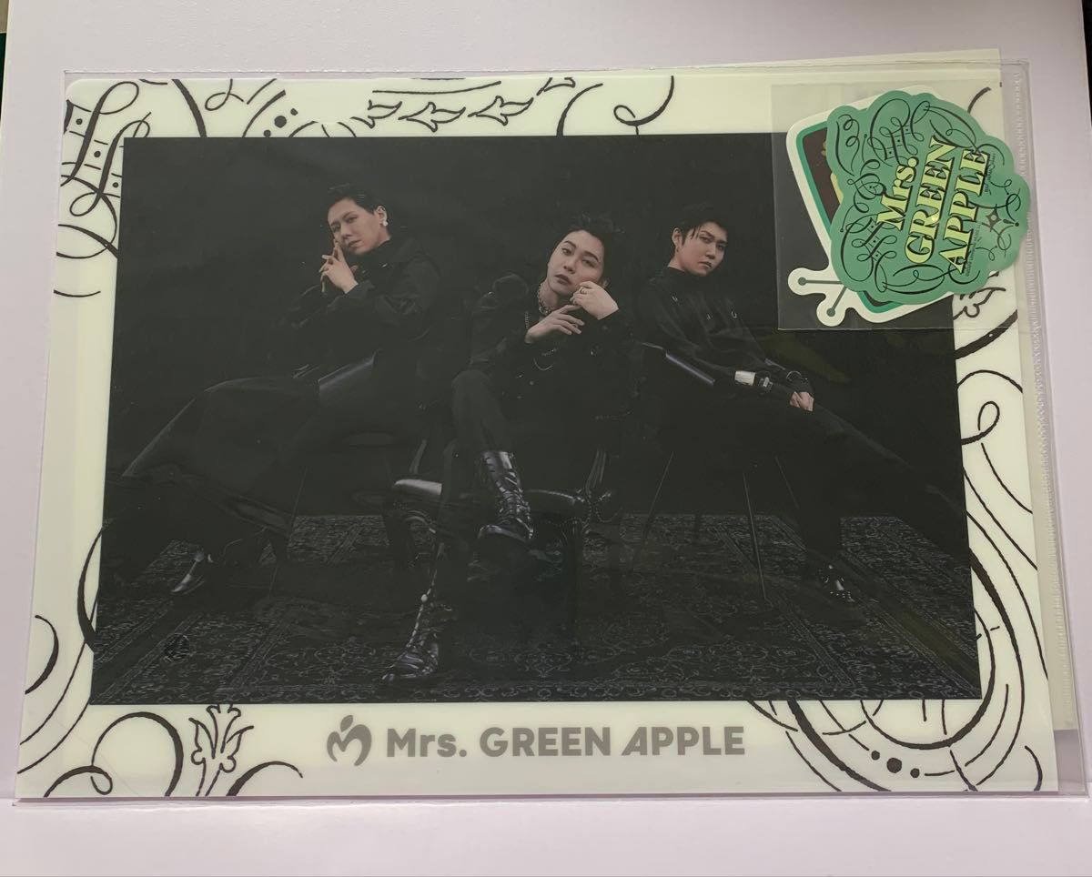ミセス 一番くじ Mrs GREEN APPLE F賞 クリアファイル&ステッカー 3種