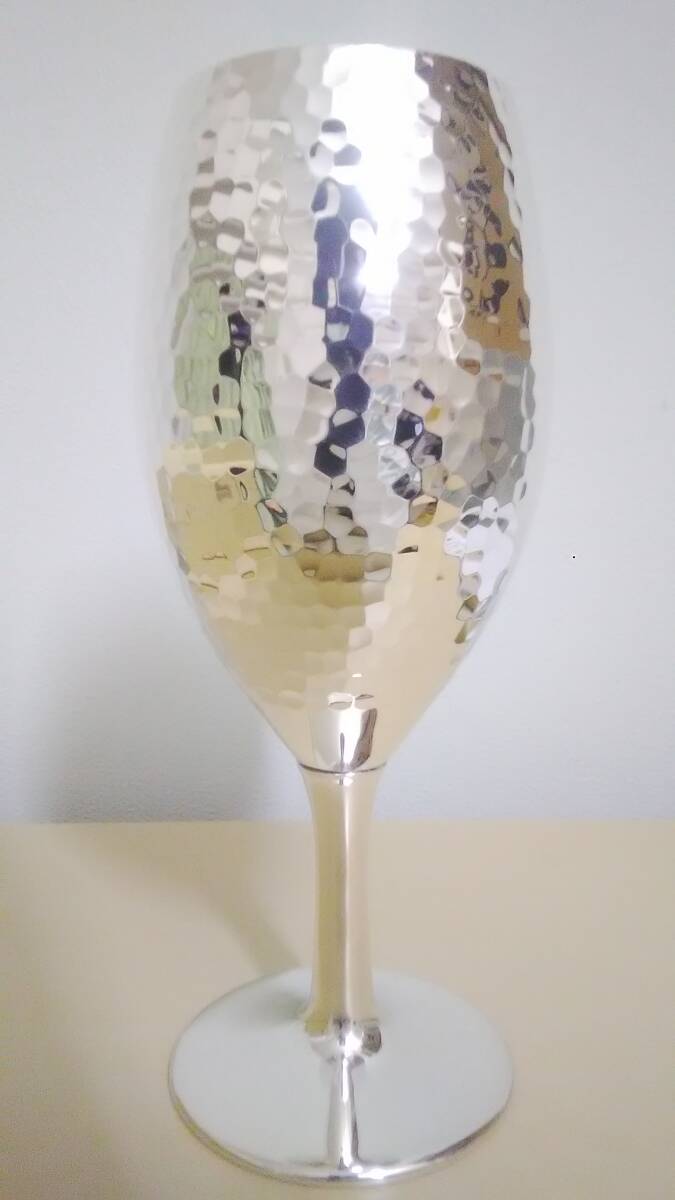 人間国宝 奥山峰石作 銀製グラス 純銀カップ silverワイングラス