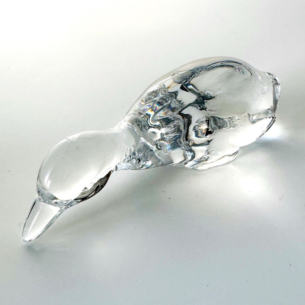 バカラ】動物 カモ 置物 インテリア☆美品☆金運 バカラ】動物 カモ