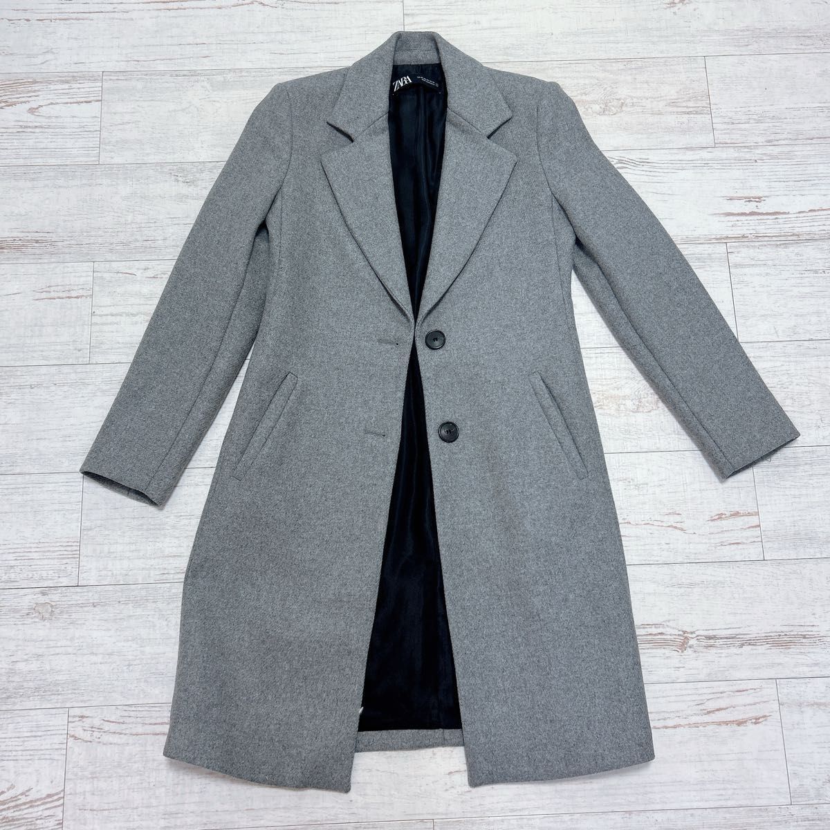 ZARA ザラXSウールコート グレー ロングコート ロングジャケット