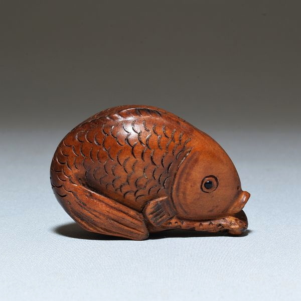 Yahoo!オークション - 根付 魚 鯉 柘植 木彫品 木製 彫刻品 現品お渡し