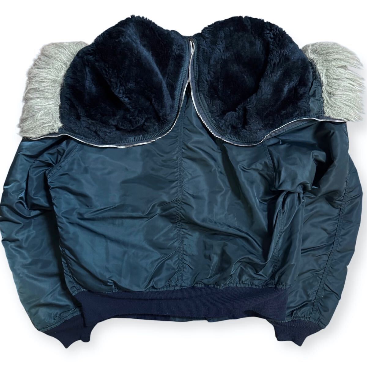 90s ALPHA アルファ N-2B フライトジャケット L 紺 デッド