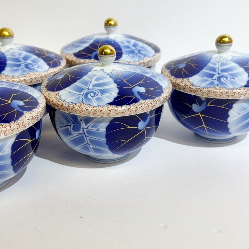 香蘭社 愁海棠 急須＆蓋付 湯呑5客セット