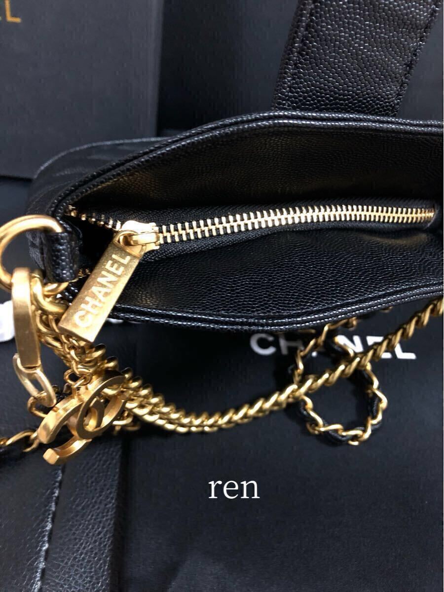 新品 CHANEL シャネル ノベルティ ショルダーバッグ ゴールドチェーン