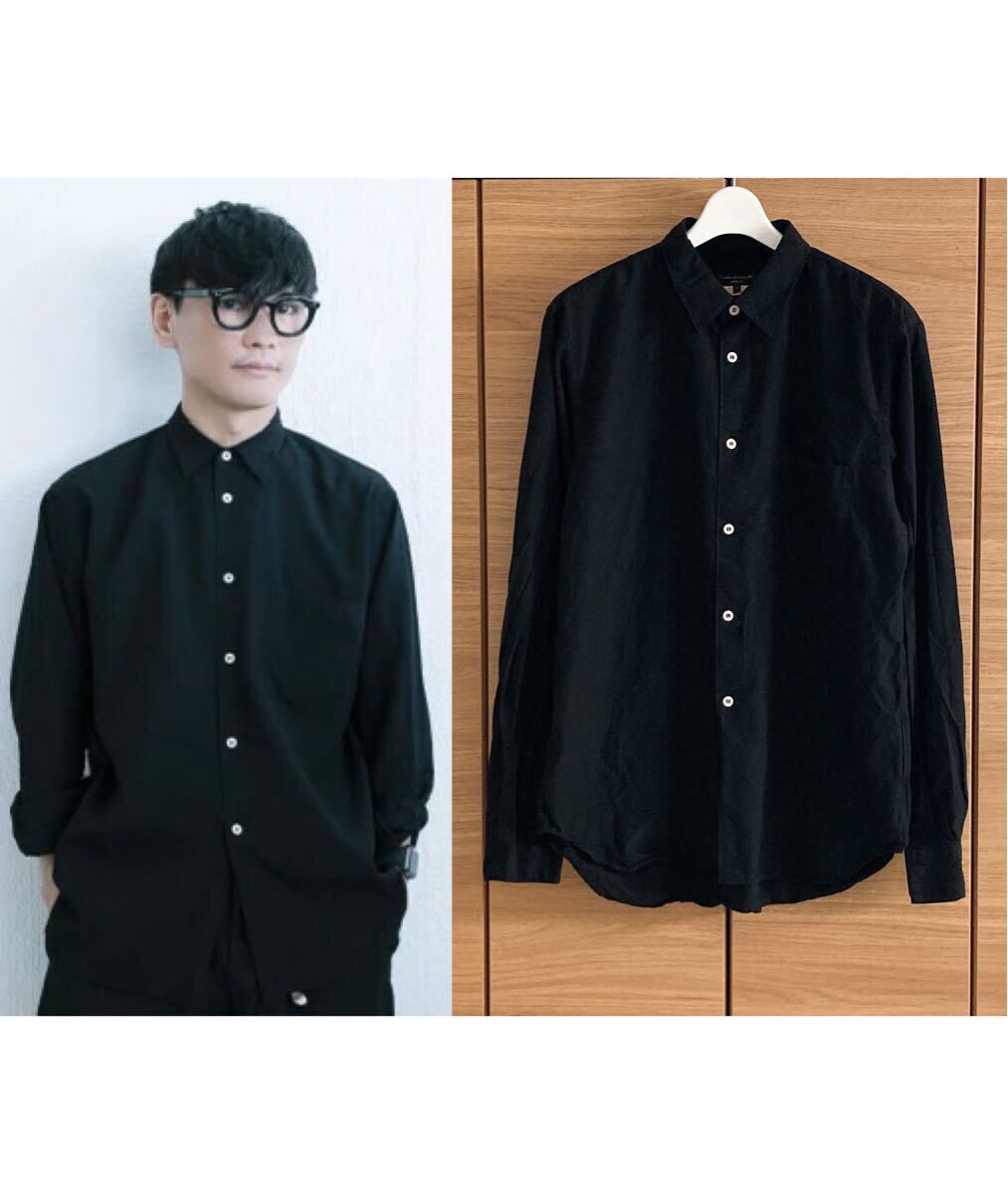 COMME des GARCONS HOMME PLUS 22AW 山口一郎着 ポリ縮絨シャツ M