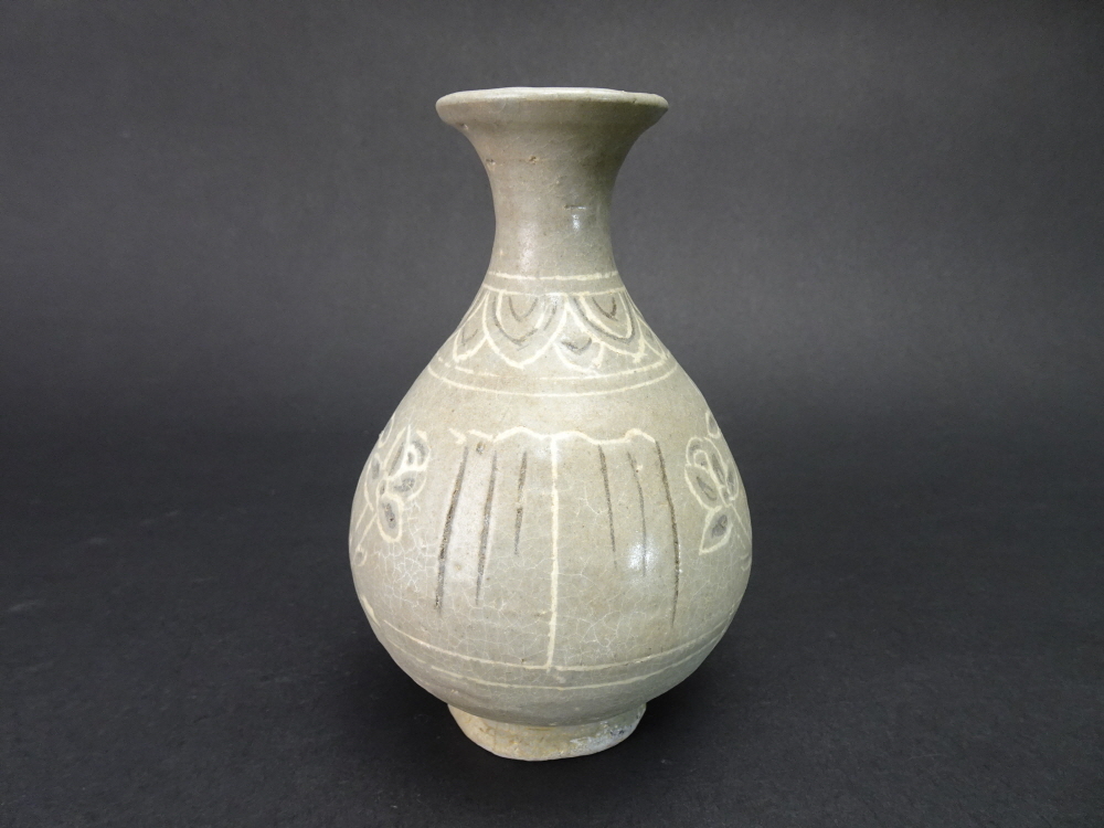 高麗 李朝 青磁 瓶 高30.5cm(ZE558) 高麗 李朝 青磁 瓶 高30.5cm(ZE558