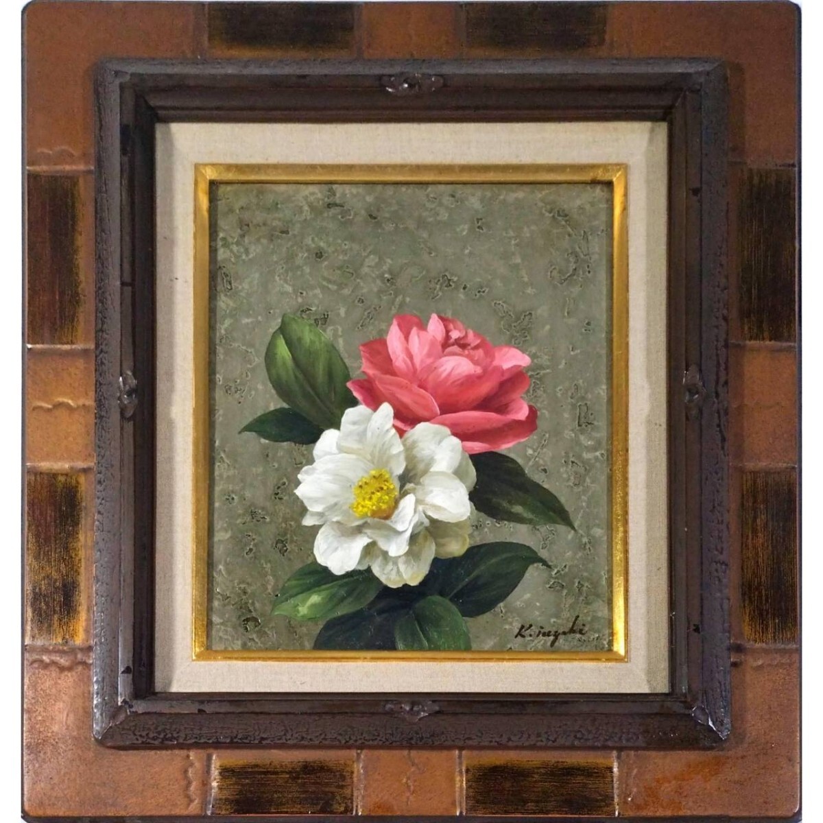 k他の方発送×リアリズム 【静物画】 肉筆油彩画 k他の方