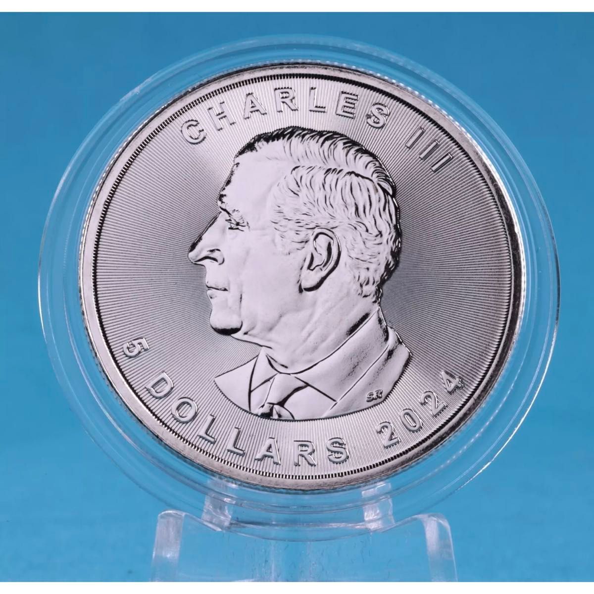 世界100枚限定 】カナダ メイプルリーフ 銀貨 カラー セントバーナード