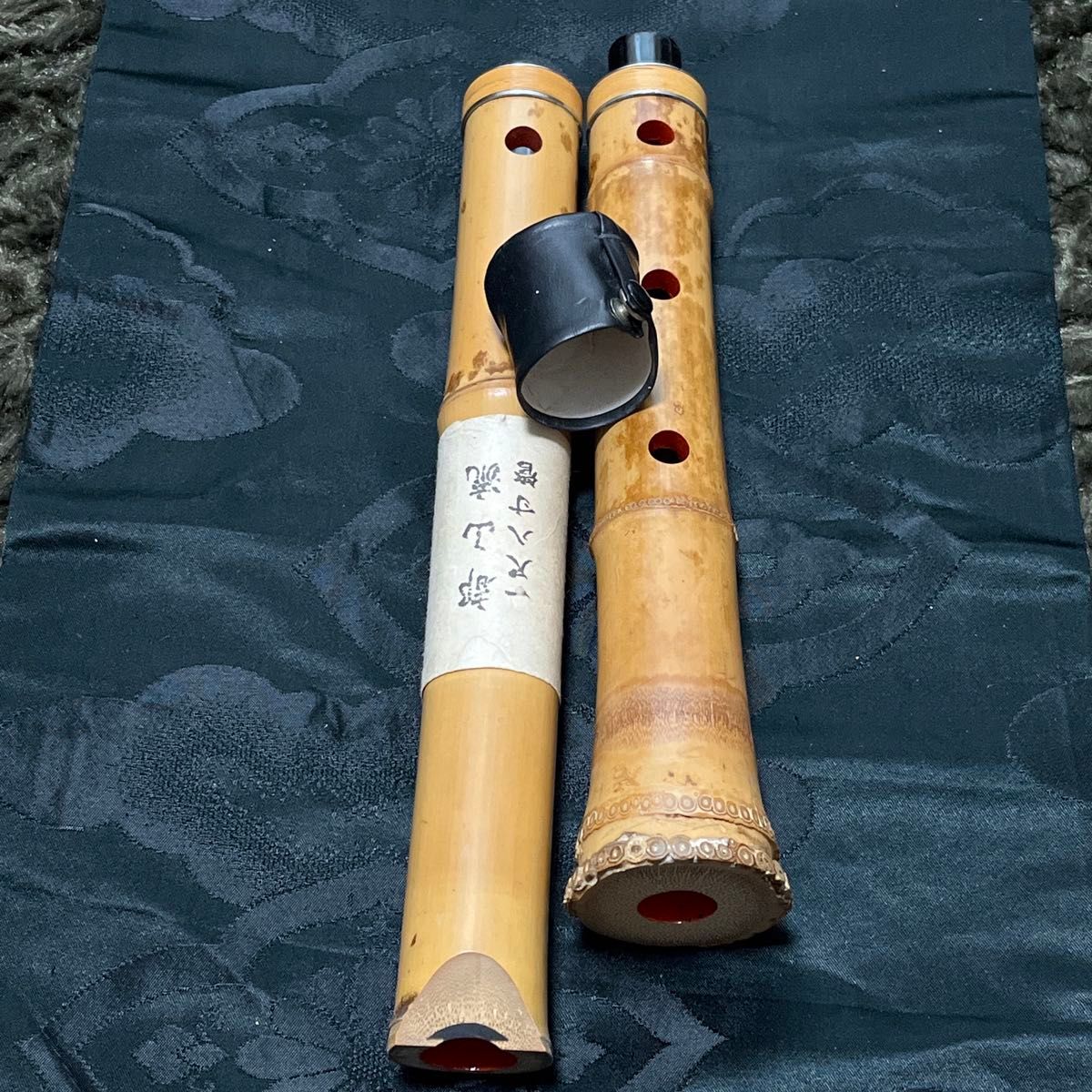 尺八 琴古流 竹治 2印 1尺6寸管 中継ぎ籐巻き銀三線 音出し確認済み