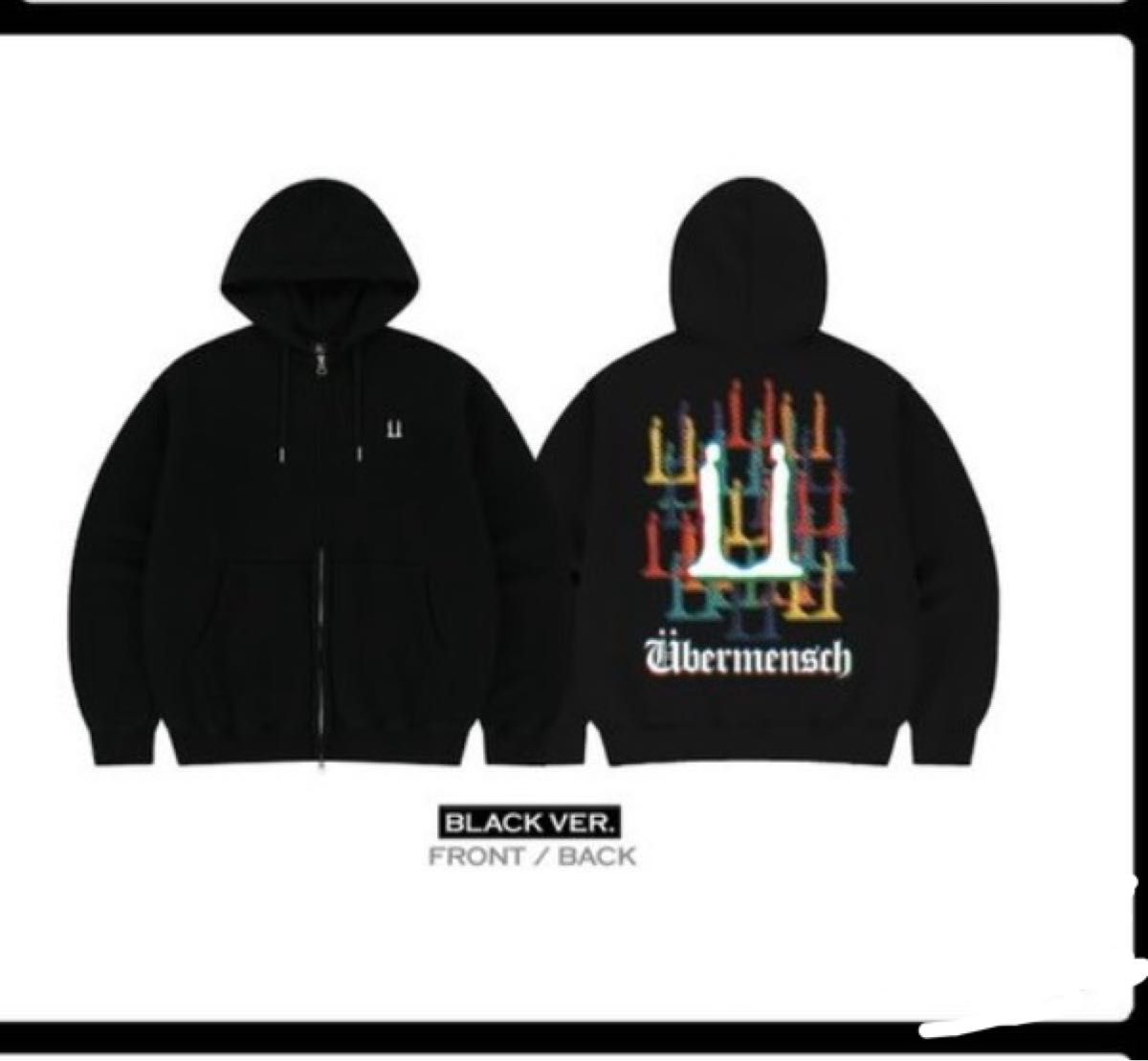 G-DRAGON ソウルコンフーディージップアップÜbermensch 黒