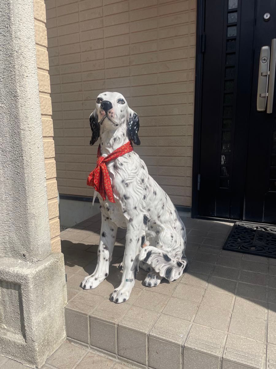 犬 dog 陶器 大型 置物