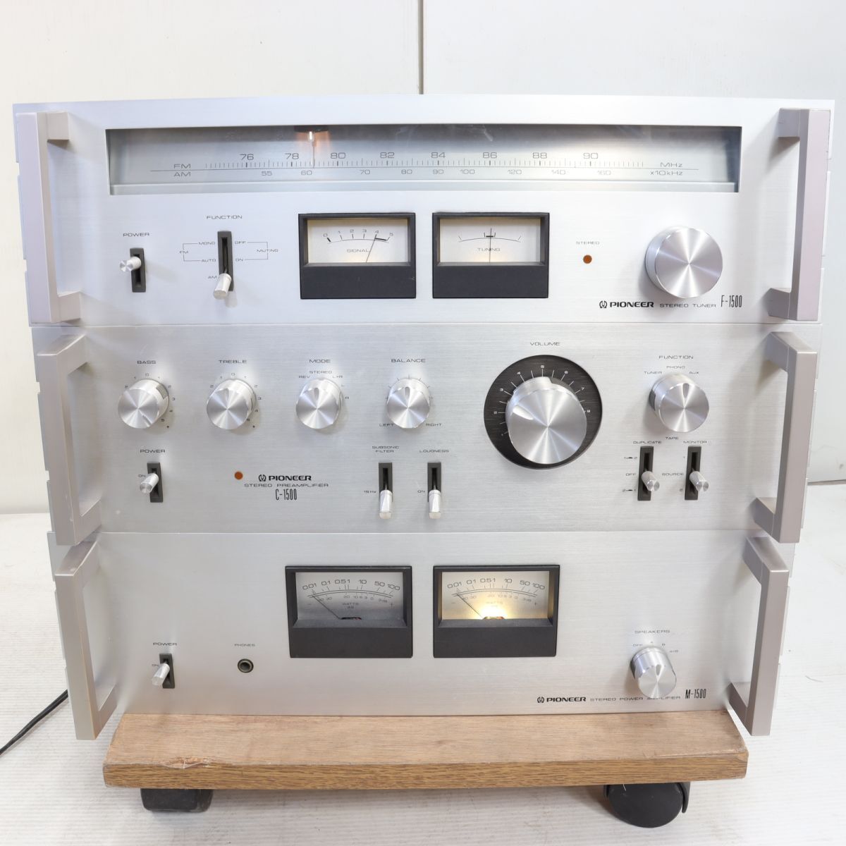 パイオニアM1500パワーアンプ中古整備完動品 パイオニアM-1500パワー