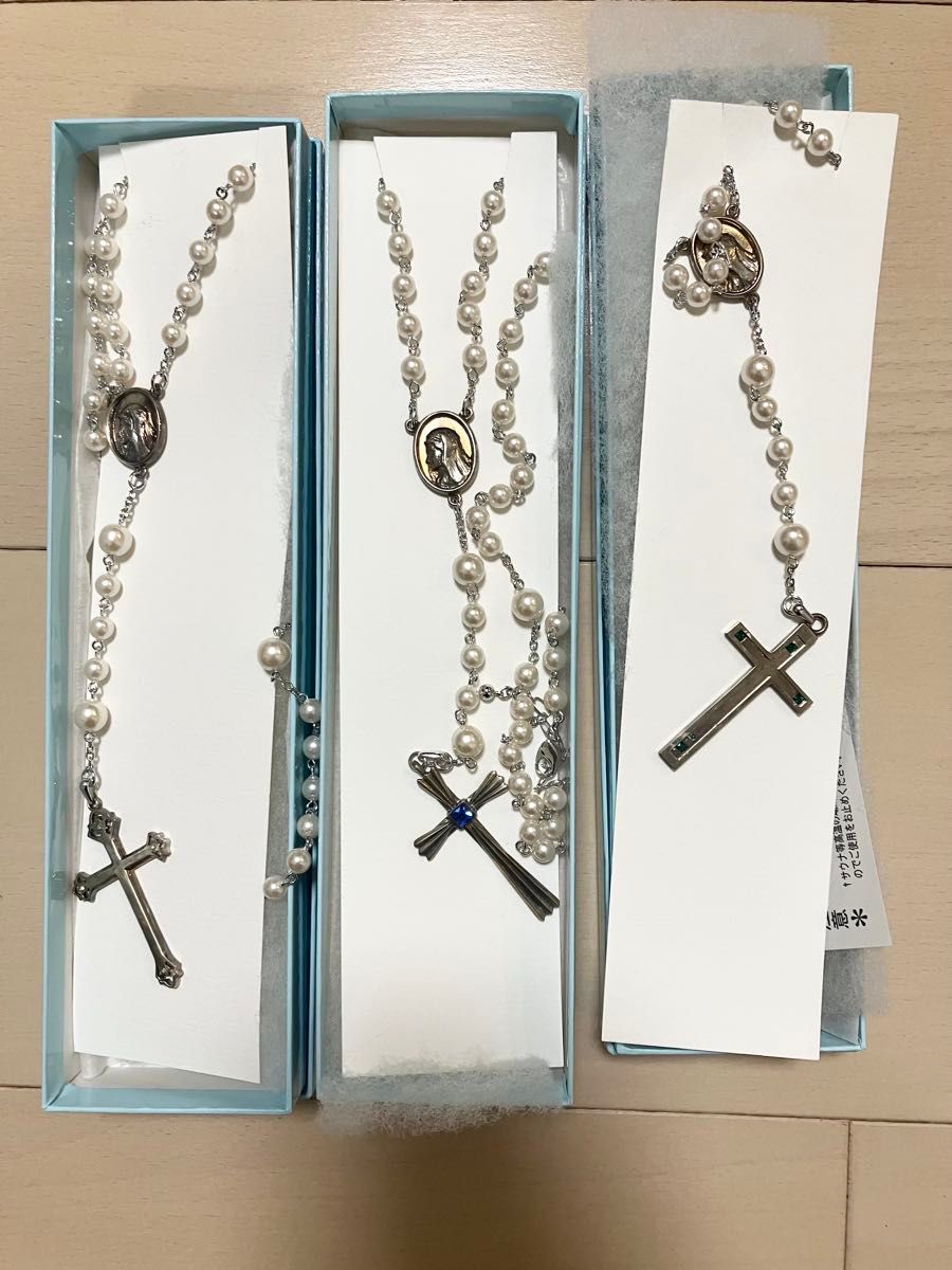 激レア マリア様がみてる 白薔薇 黄薔薇 紅薔薇 ロザリオ 公式グッズ