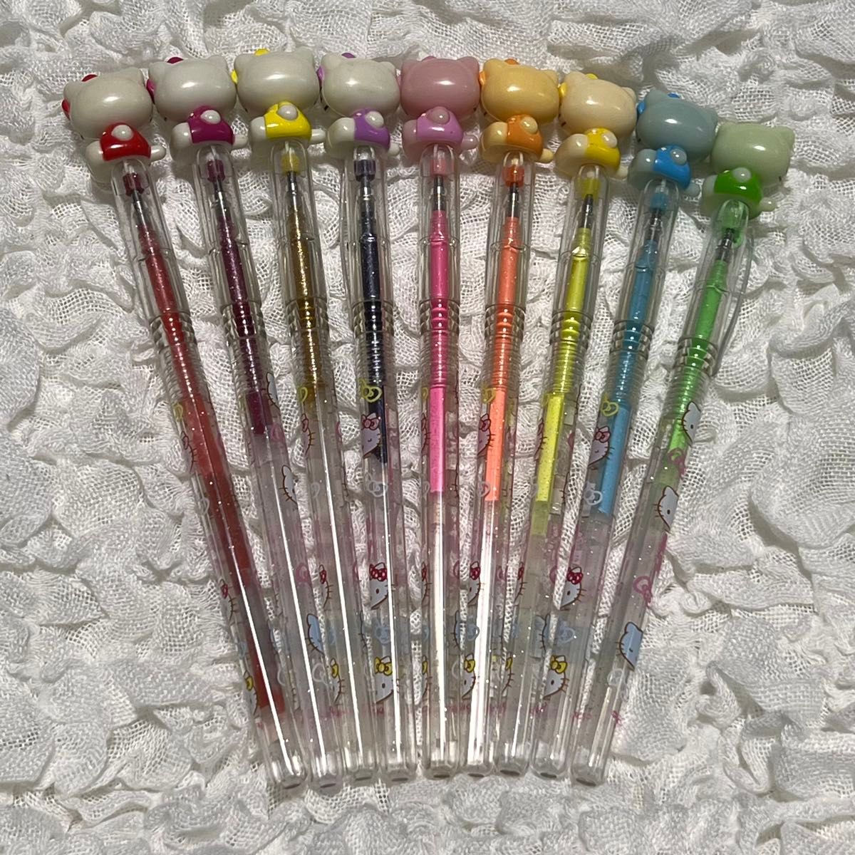価格相談× ハローキティ マスコット付き カラーペン ラメペン 蛍光ペン