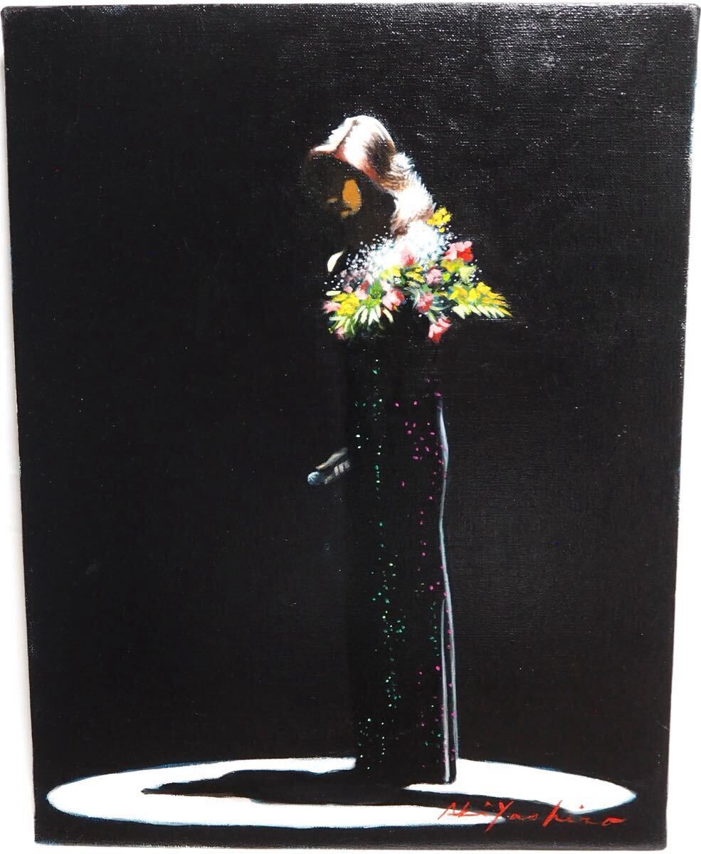 真作□八代亜紀 油彩画！貴重名画 オリジナル額 ミリオン・アート