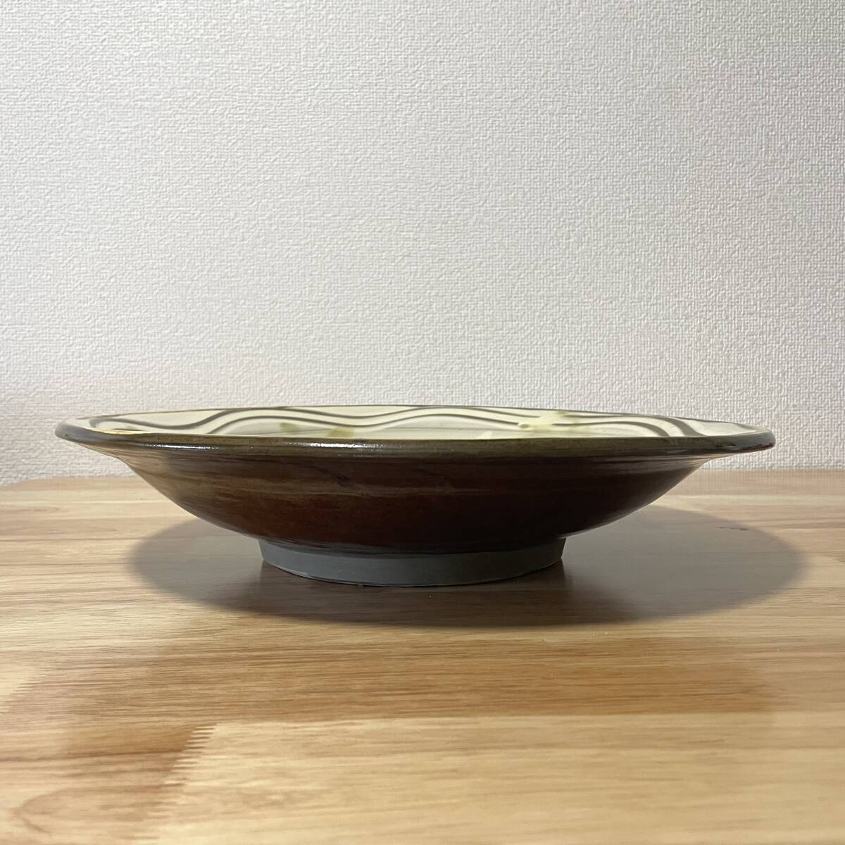 小鹿田焼 刷毛目 尺二寸皿 大皿 銀座たくみ購入品 櫛描き