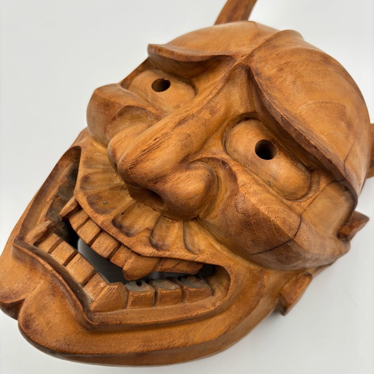 木製 ・鬼の面 ・般若 木製 鬼の面 能面 木彫り 面 般若 鬼 能面 魔