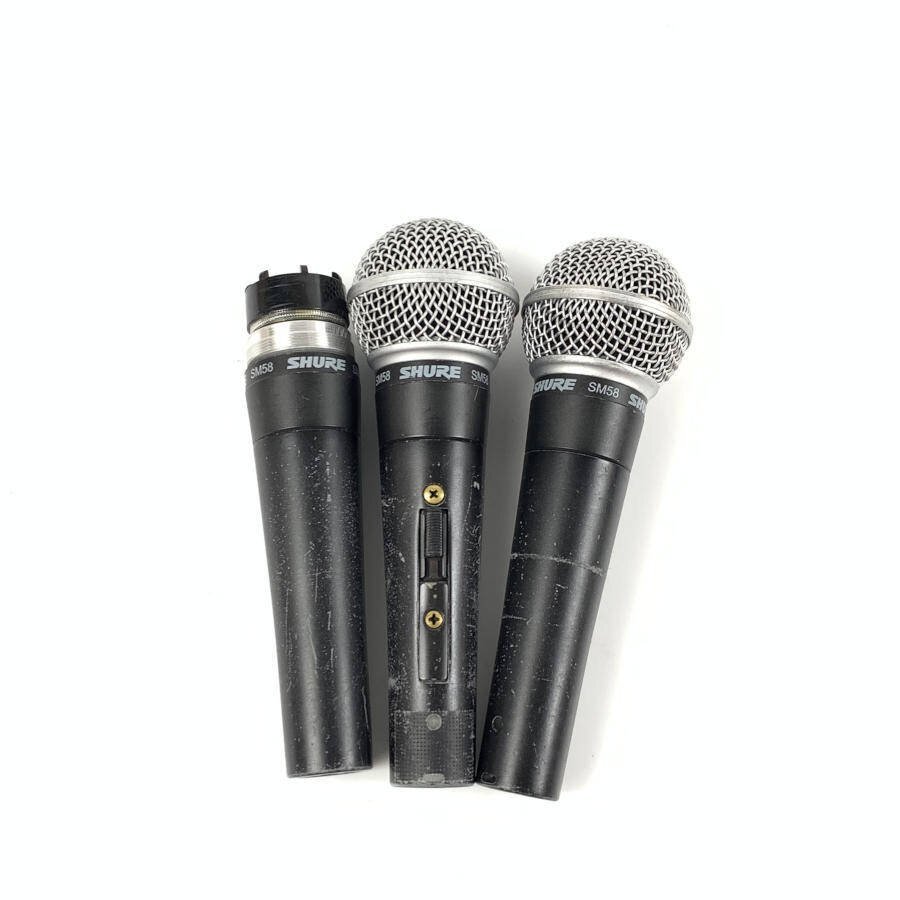 SHURE シュア SM58⁄SM58S ダイナミックマイク まとめ売り3本セット