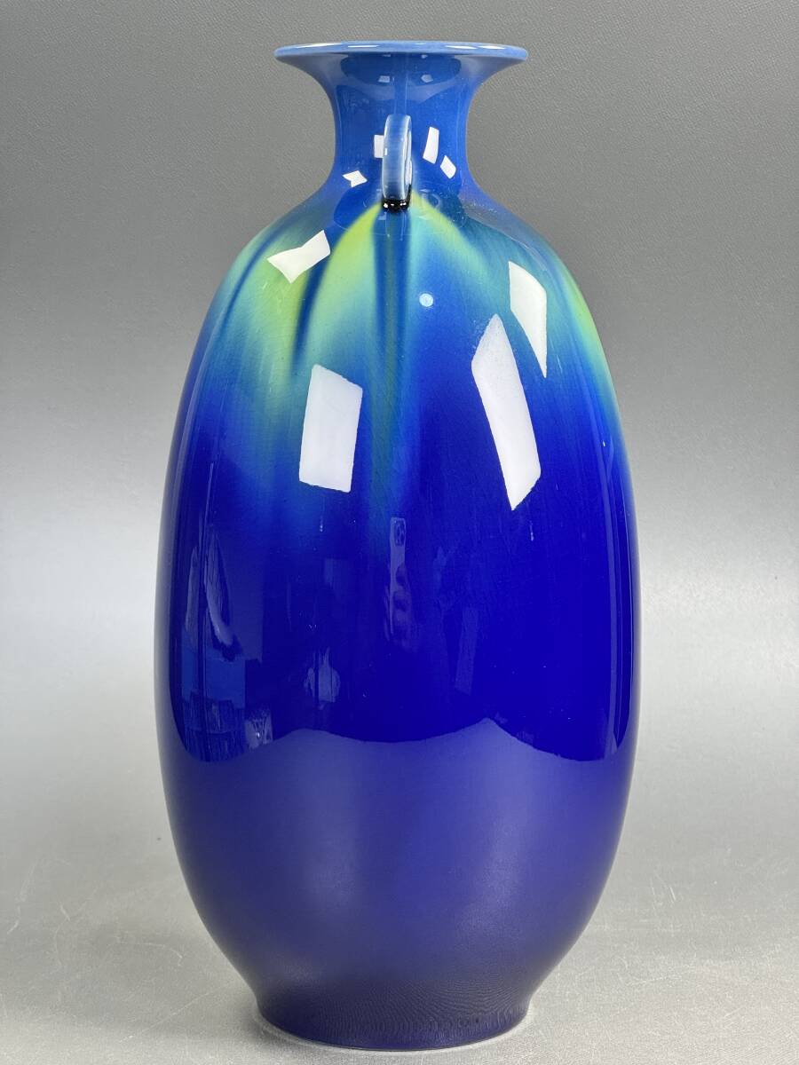 九谷焼 柳雨軒 三代八十吉 徳田正彦作 彩釉 耀彩 壷 M R9162H 九谷焼