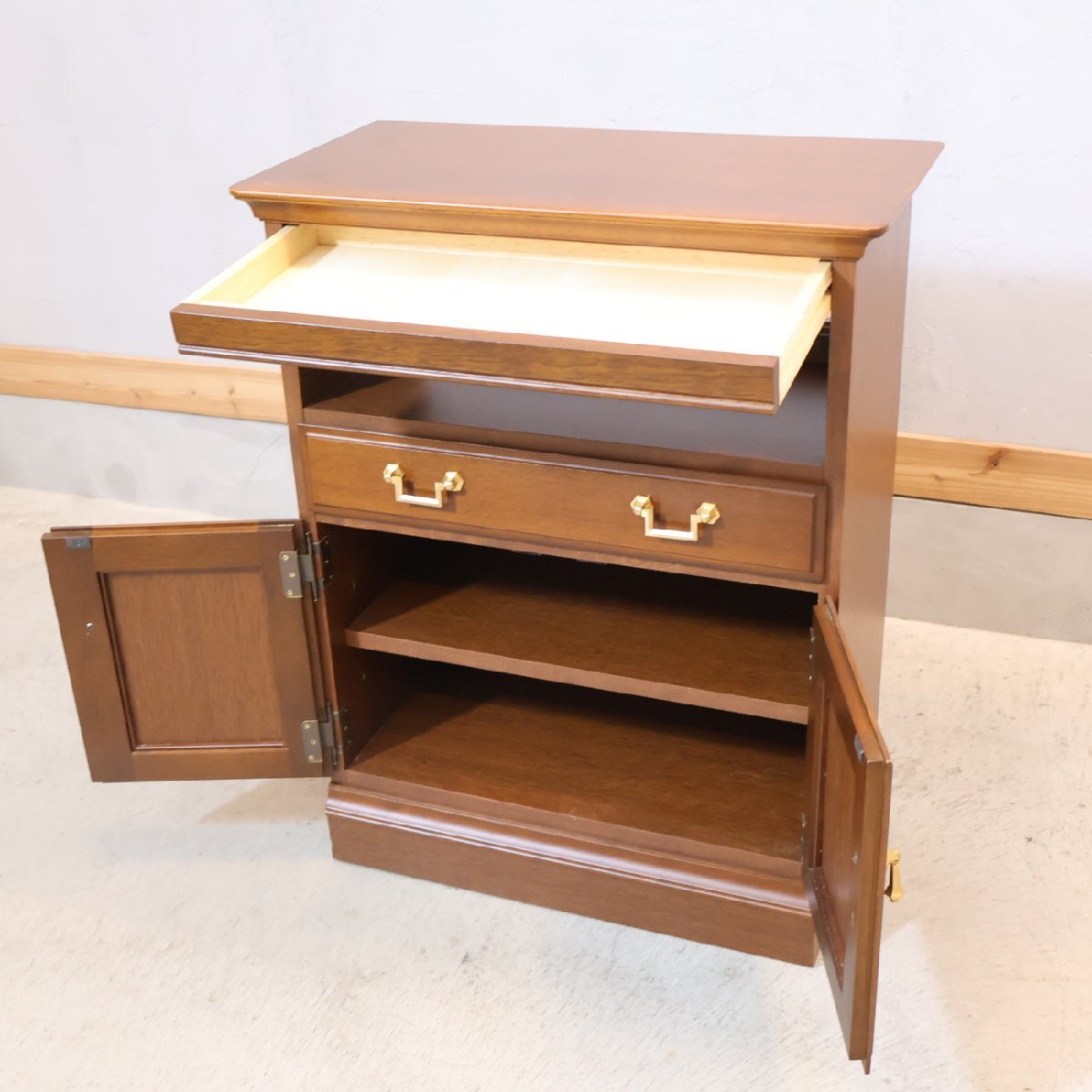 マルニ木工 maruni 地中海シリーズ 電話台 FAX台 ビーチ材 商品詳細