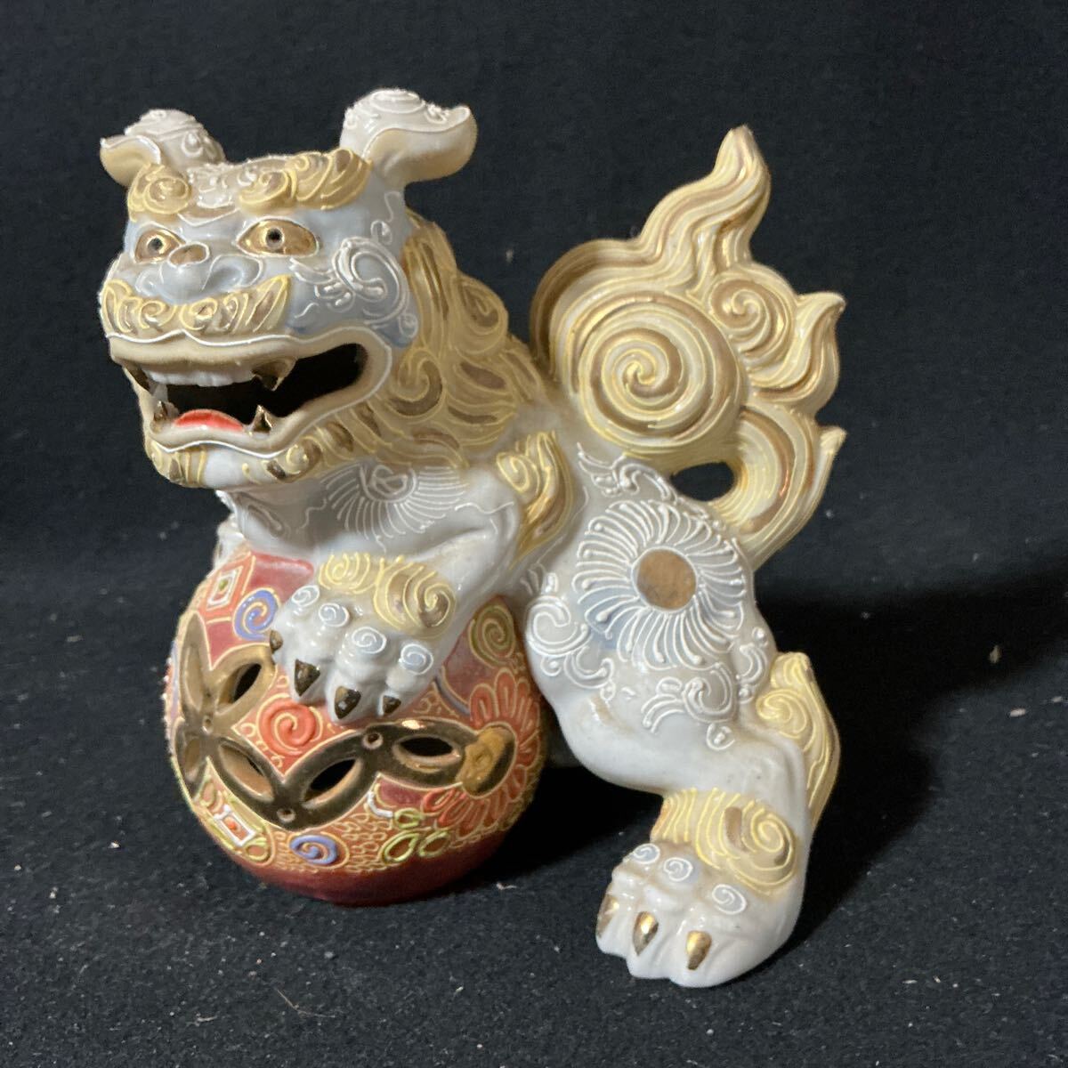 九谷焼 狛犬 八幡窯 獅子 シーサー 魔除け(その他)｜売買された