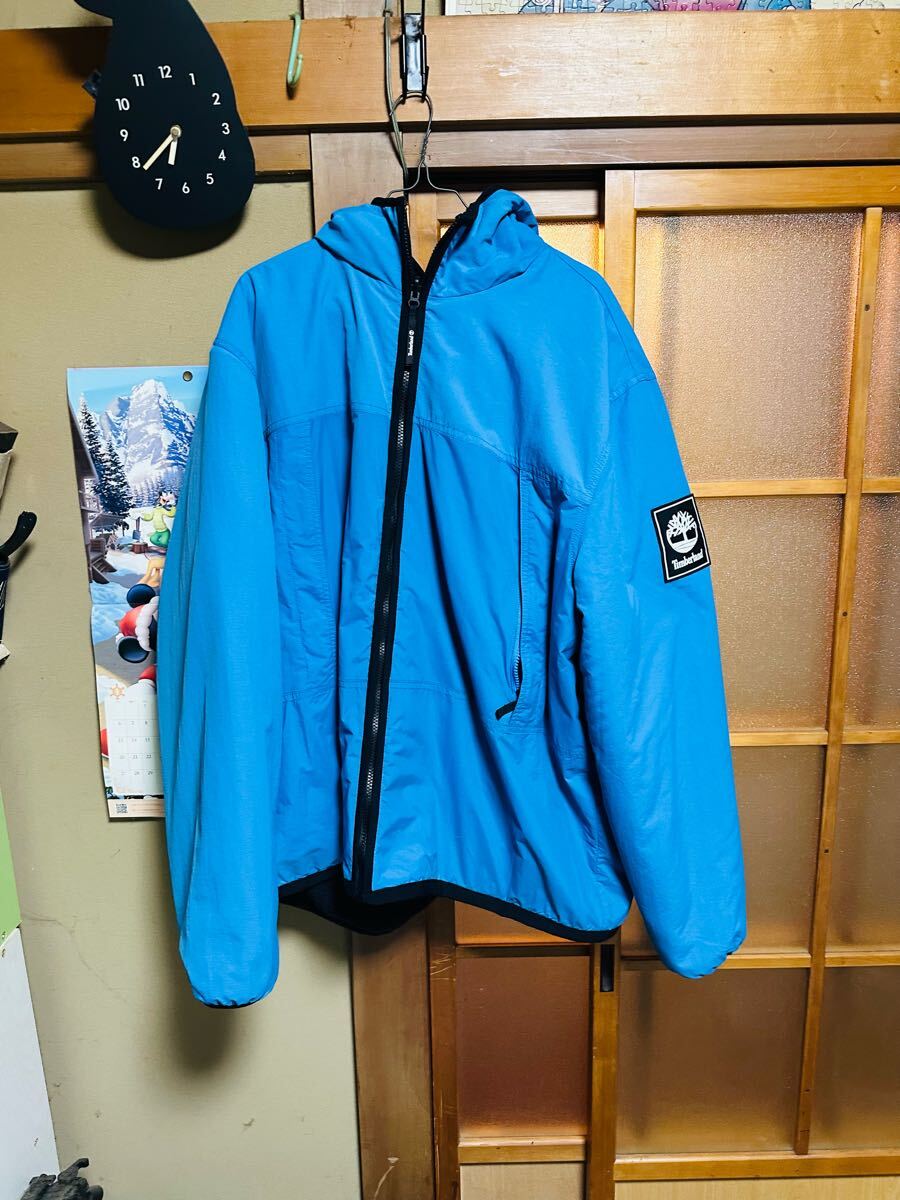 Timberland ティンバーランドリバーシブル中綿ジャケット水色XXL