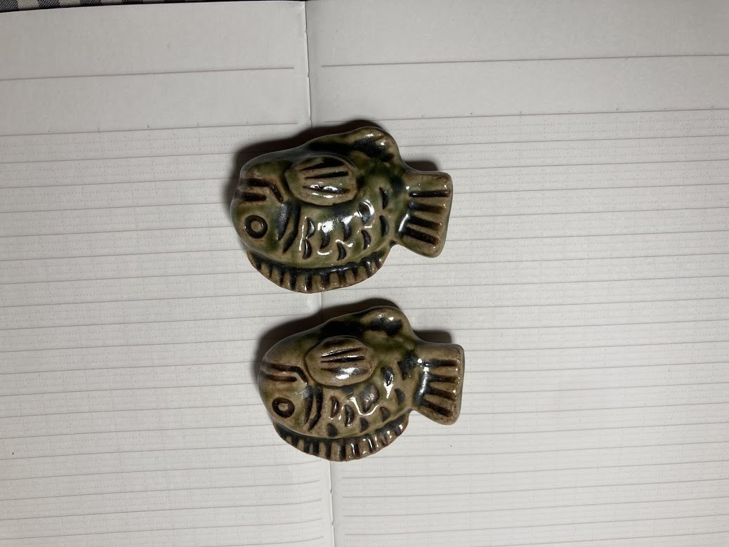 魯山人箸置き二客 魯山人箸置き二客