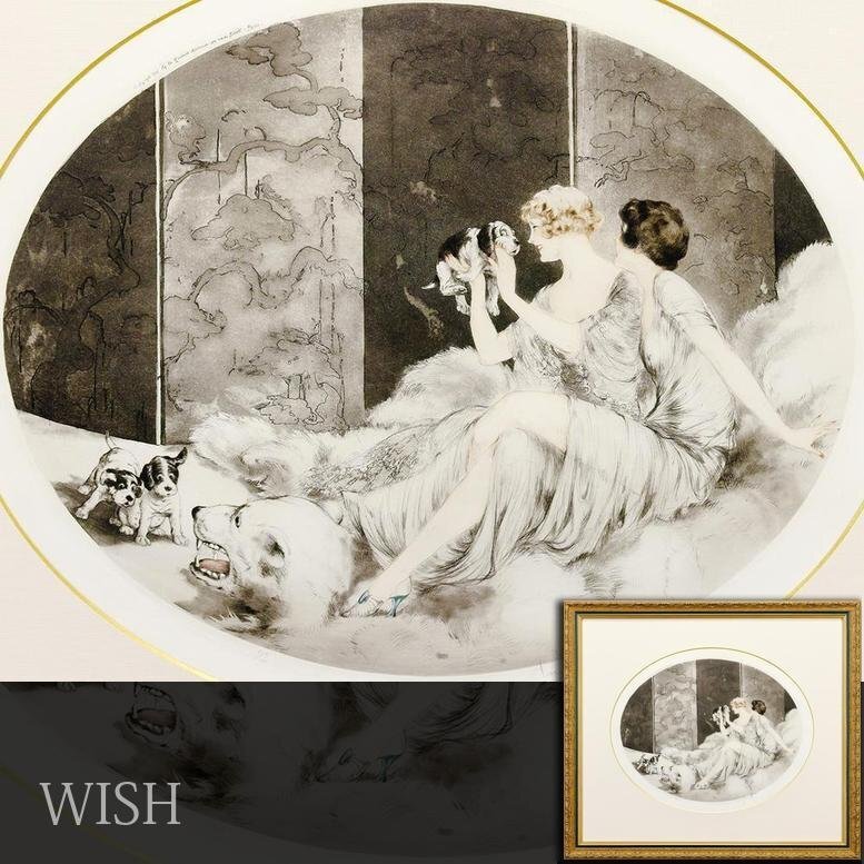 真作保証】ルイ・イカール「スピード」エッチング 直筆サイン 版画