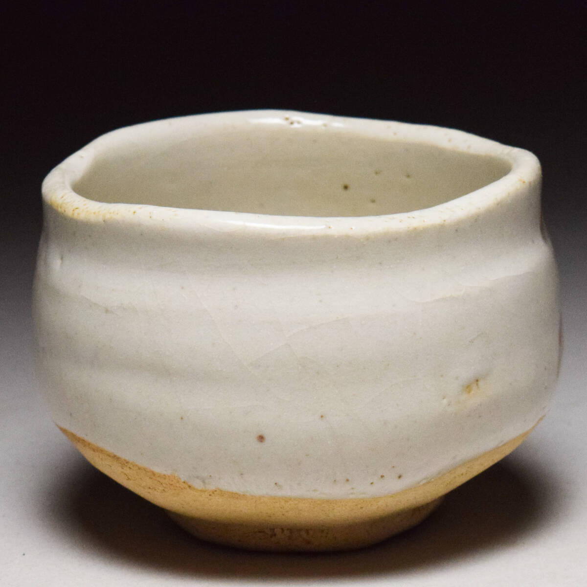 K0113志野茶碗 陶祖十二代 加藤景秋作 茶道具 茶 茶碗 在