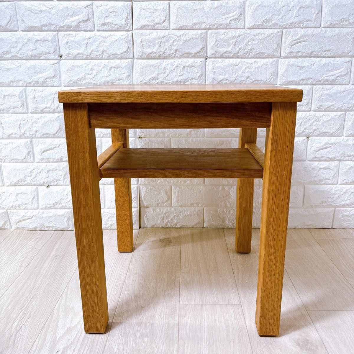 無印良品 オーク無垢材 サイドテーブル ベンチ スツール 椅子 チェア