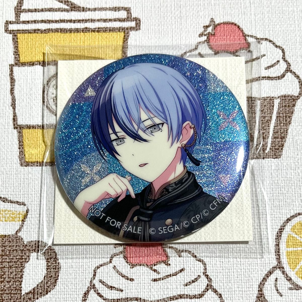 プロセカ グリッター缶バッジ 青柳冬弥 サンリオコラボ プロセカ