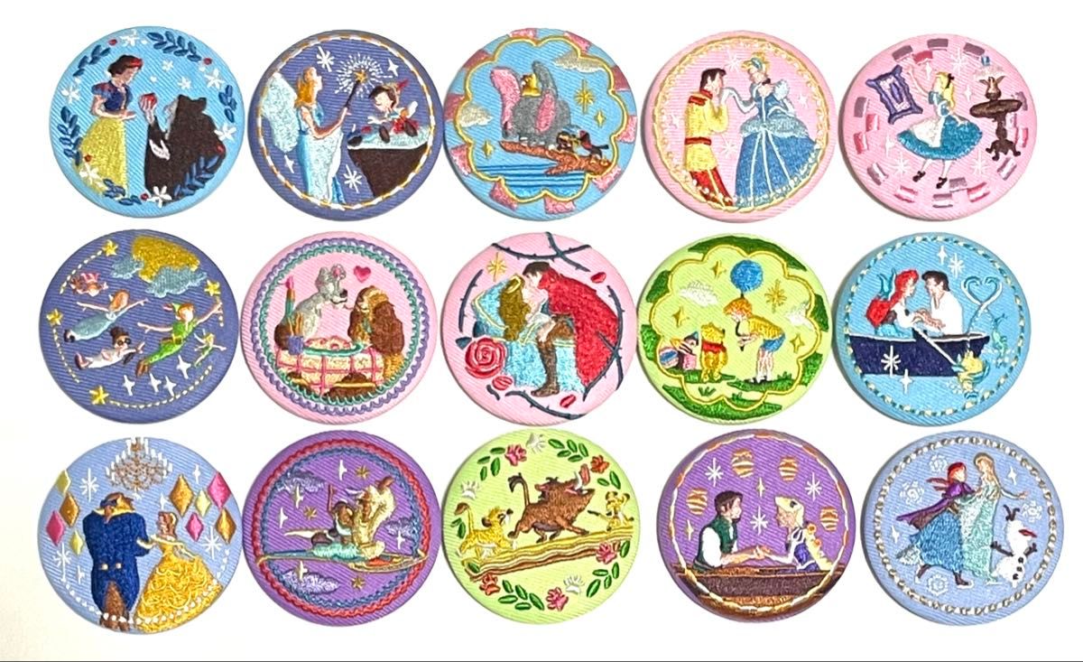 ディズニー刺繍缶バッジ セミコンプリート ディズニー 刺繍 缶バッジ