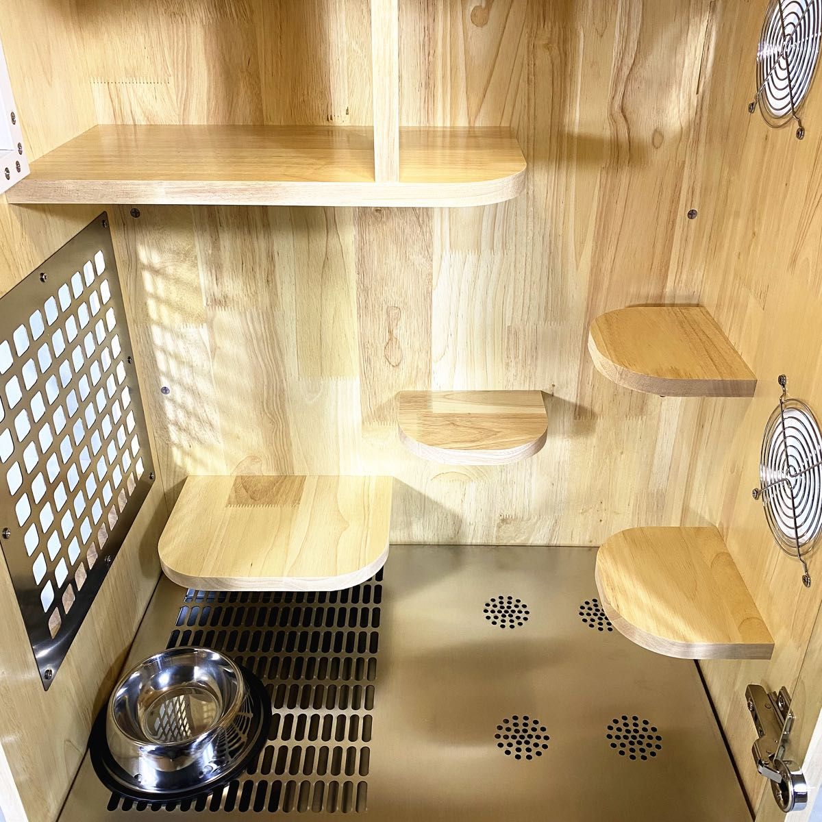 RAKYPET チンチラゲージ 小動物飼育ケージ 高級木製（オーク材） 80