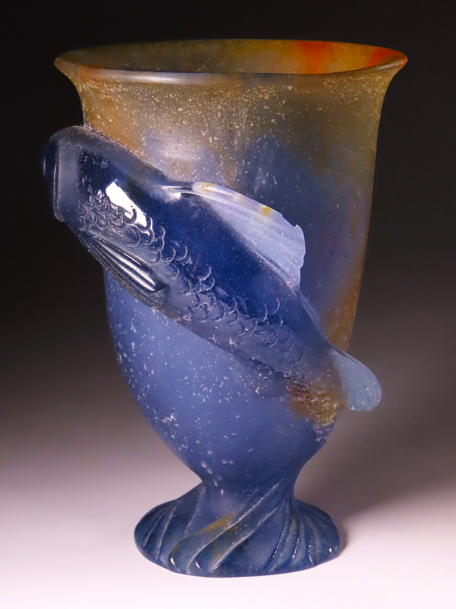 Daum france ドーム フランス クリスタルガラス 魚 fish 箱あり