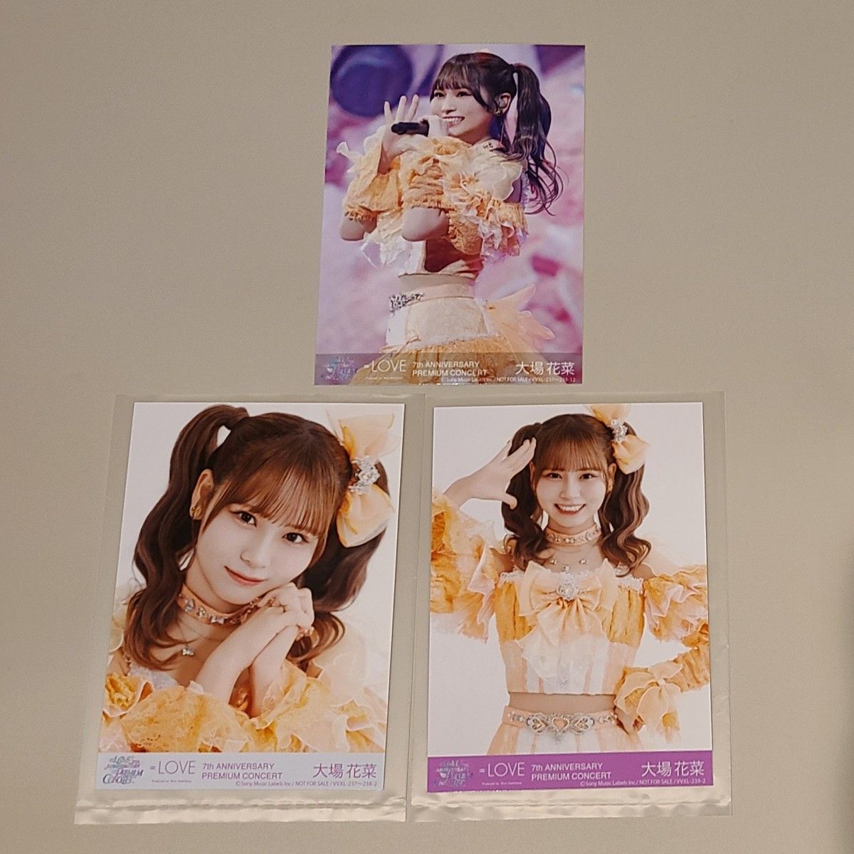 ガ*ン様 = LOVE 大場花菜 生写真 直筆 7周年衣装 コンプ LOVE 大場花菜