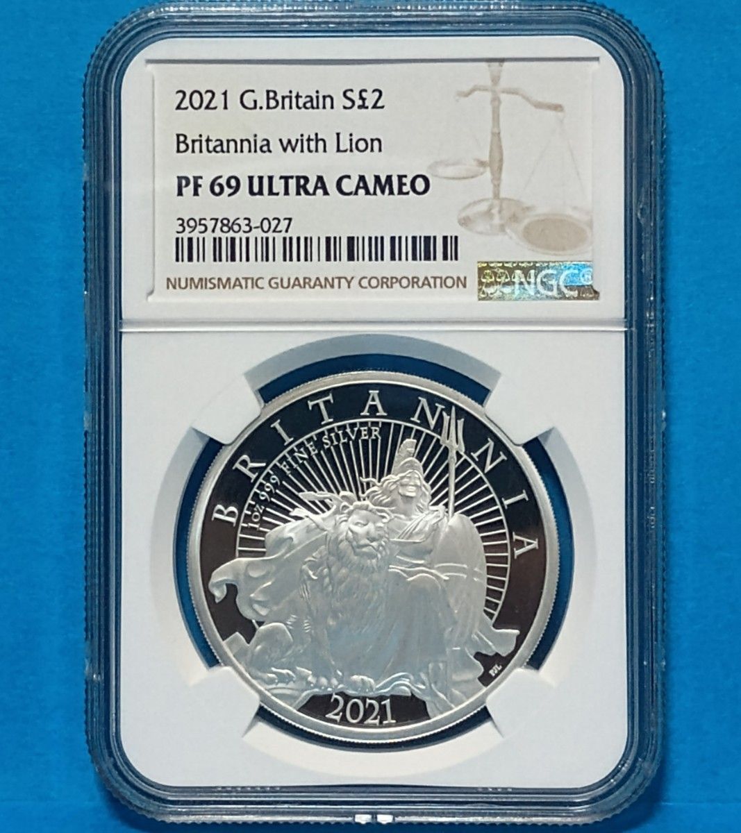 2021 ブリタニア ライオン 2ポンド プルーフ銀貨 NGC PF69UC 【公式通販】