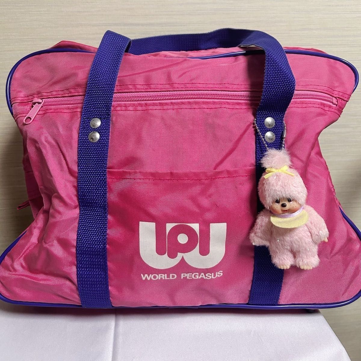 旧ワッペ WORLD PEGASUS ピンクバッグ ワールドペガサス WORLD PEGASUS