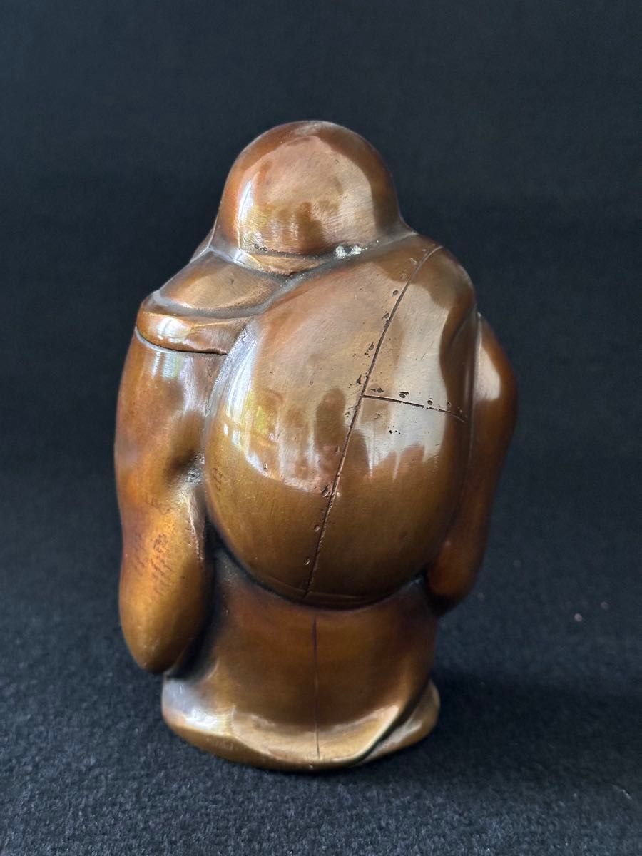 布袋様置物 銅製 高さ約14 5cm 七福神 骨董 古美術 縁起物｜Yahoo