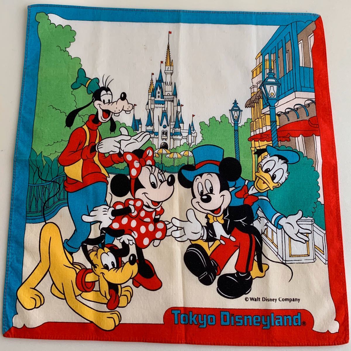 激レア ディズニーランド ハンカチ 開園当時 ミッキー ミニー タオル