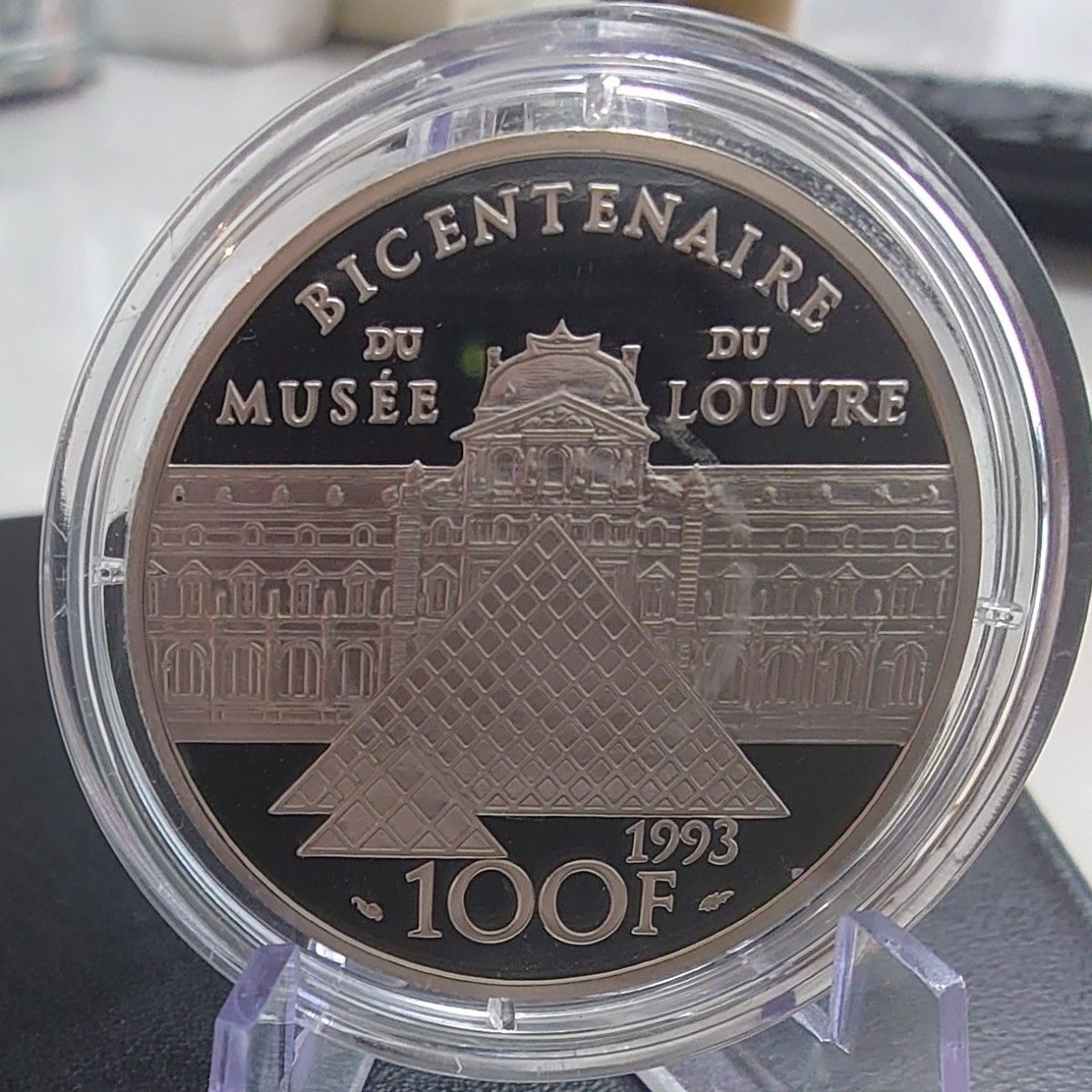 1993年 フランス銀貨 100フラン ルーブル美術館200周年記念銀貨 民衆を