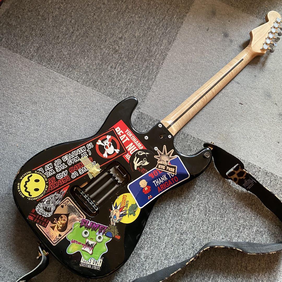 LED内蔵！ゑネック！ブラックストラトキャスター！LIVE激目立ち！