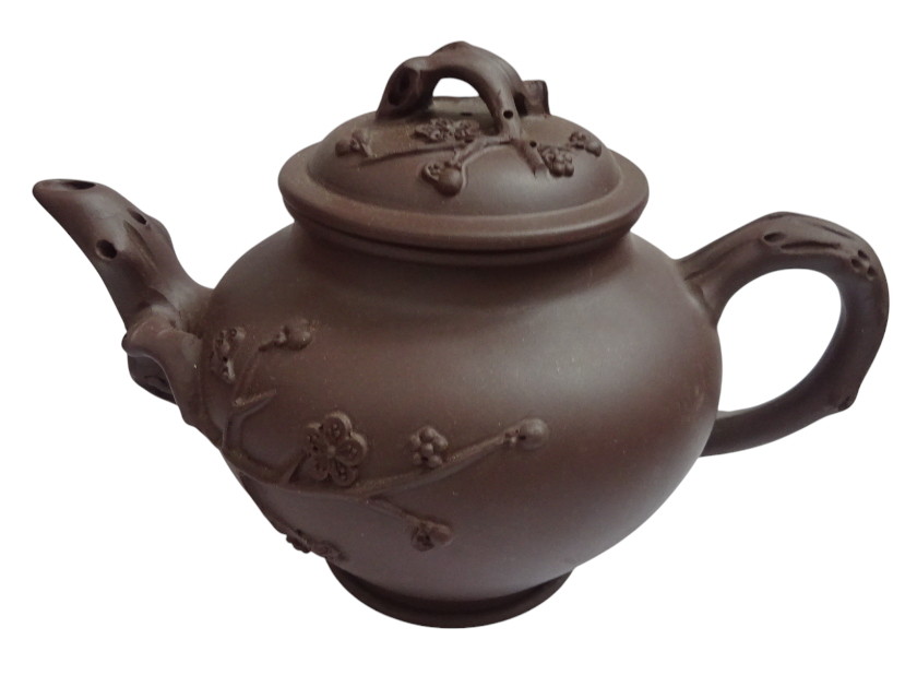 中国古美術 大振朱泥急須 在銘 中国宜興 紫砂壺 煎茶道具